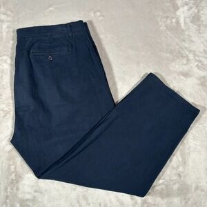Ash & Erie Chino Pants Mens 40x26 Navy Blue Stretch Casual Travel Golf Preppy